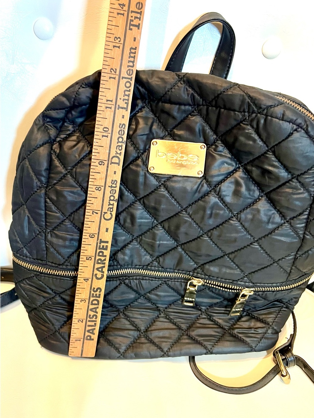 bebe Quilted Black Backpack - Picture 8 of 11